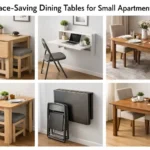 space-saving dining tables for small apartments including drop leaf wall mounted and extendable designs
